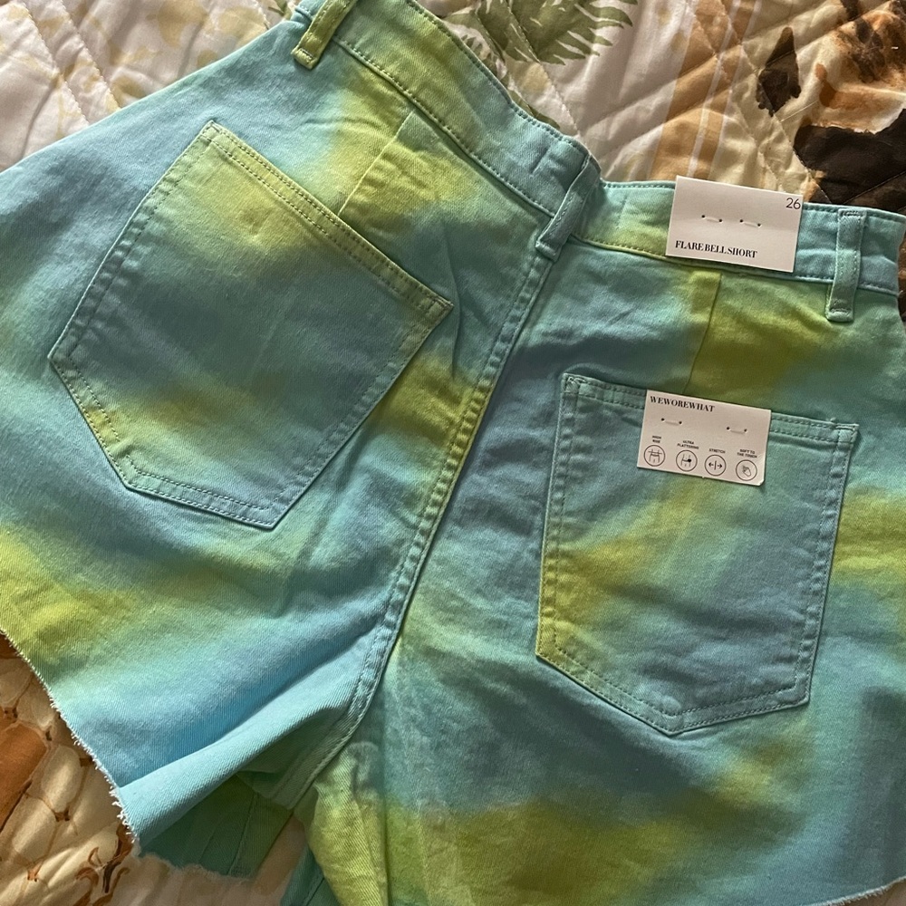 FLARE STRETCH TWILL DENIM BELL SHORT